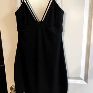 Strappy black mini dress - Small